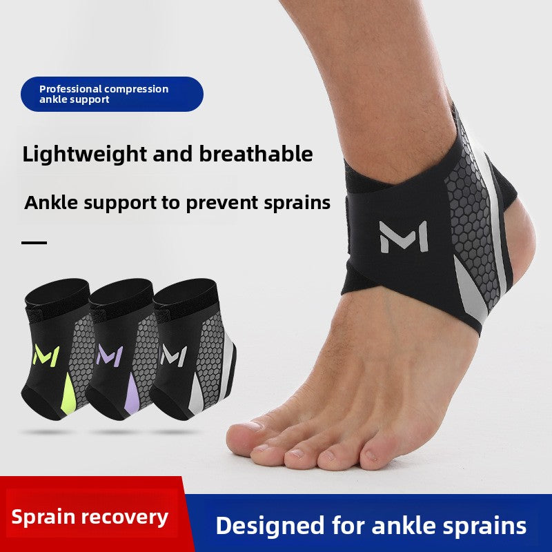 Close-up of the Select Society Sports Compression Ankle Brace, highlighting its breathable, flexible fabric.