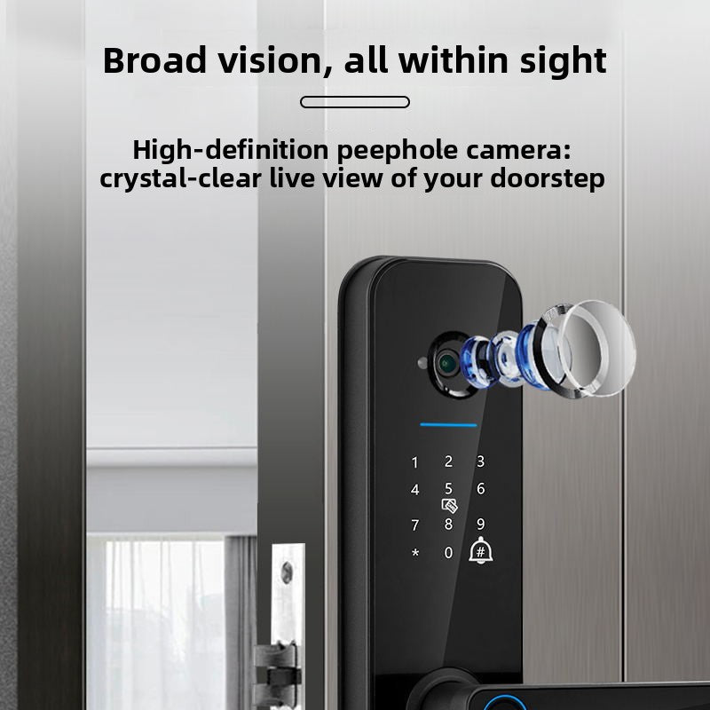 Interior view of the Select Society Smart Door Lock, revealing the robust battery compartment and secure mechanism.
