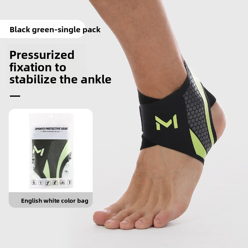 A person wearing the Select Society Ankle Brace during a workout, showcasing its performance-enhancing support.