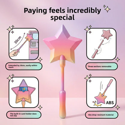 Detailed view of the durable clip mechanism on the Select Society 3D Magic Wand Payment Clip Holder.