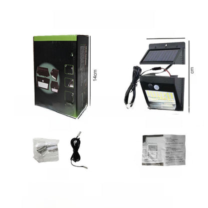 Packaging for the Select Society Solar Wall Light, ready for installation, emphasizing quality and convenience.