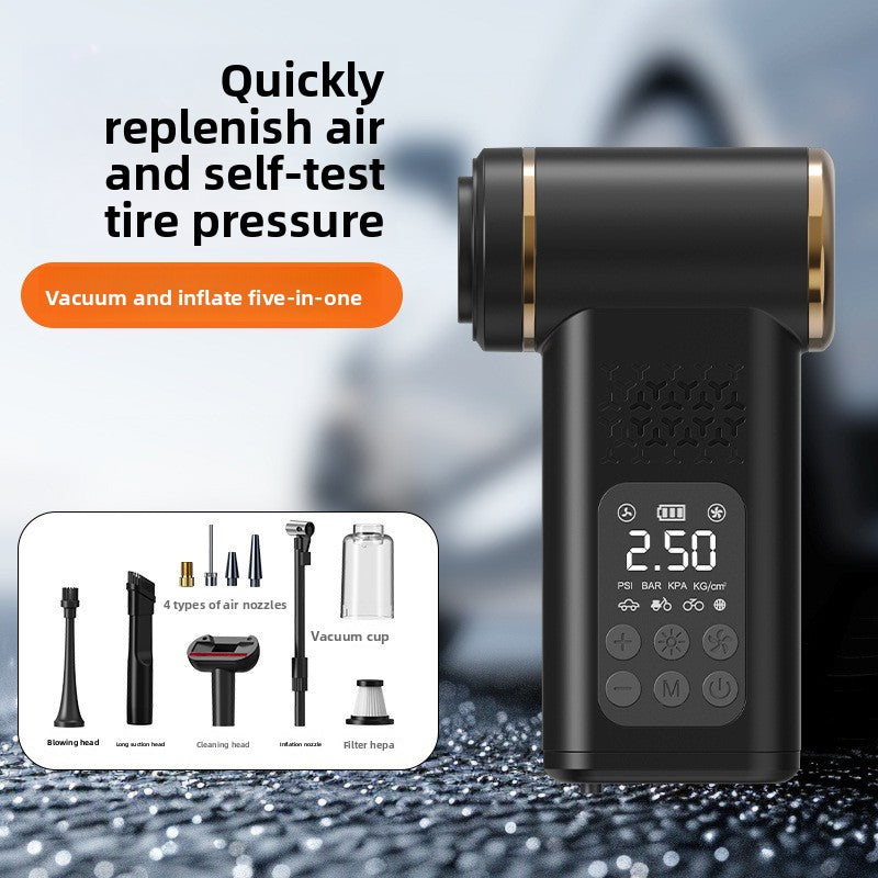 Select Society Car Vacuum Cleaner with Tire Inflator, showcasing its compact, ergonomic design and durable finish.