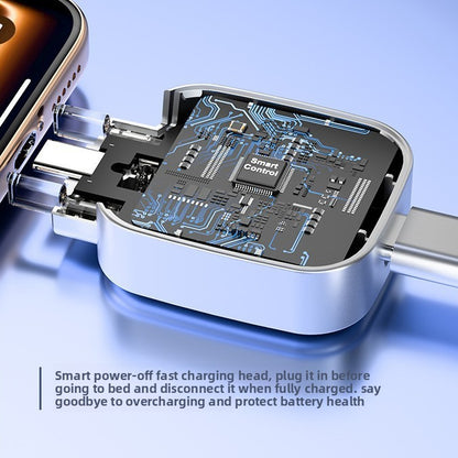 Detail shot of the Select Society USB Fast Charger's sturdy prongs and robust construction for reliable power delivery.