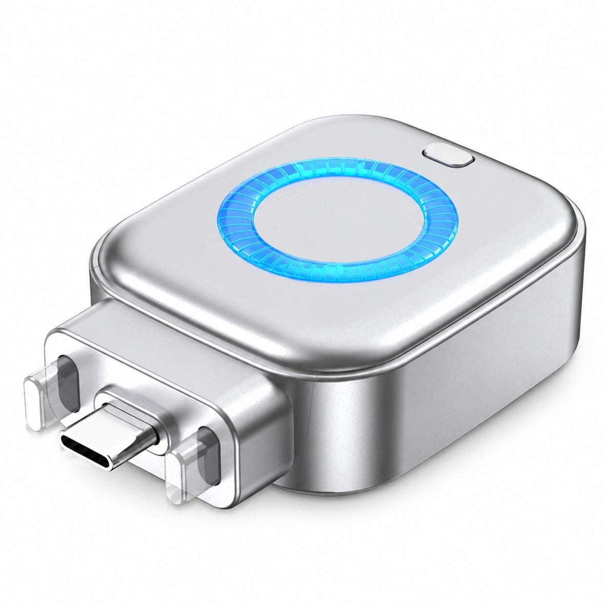 Select Society USB Fast Charger positioned on a desk, illustrating its minimalist design blending into a modern workspace.