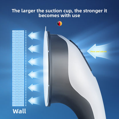 Close-up of the Select Society bathroom safety handle's textured grip, designed for enhanced stability.