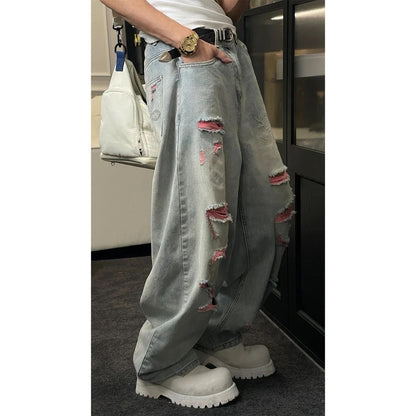 Select Society Dragon Embroidered Blue Jeans worn by a model, demonstrating the comfortable fit and stylish appeal.