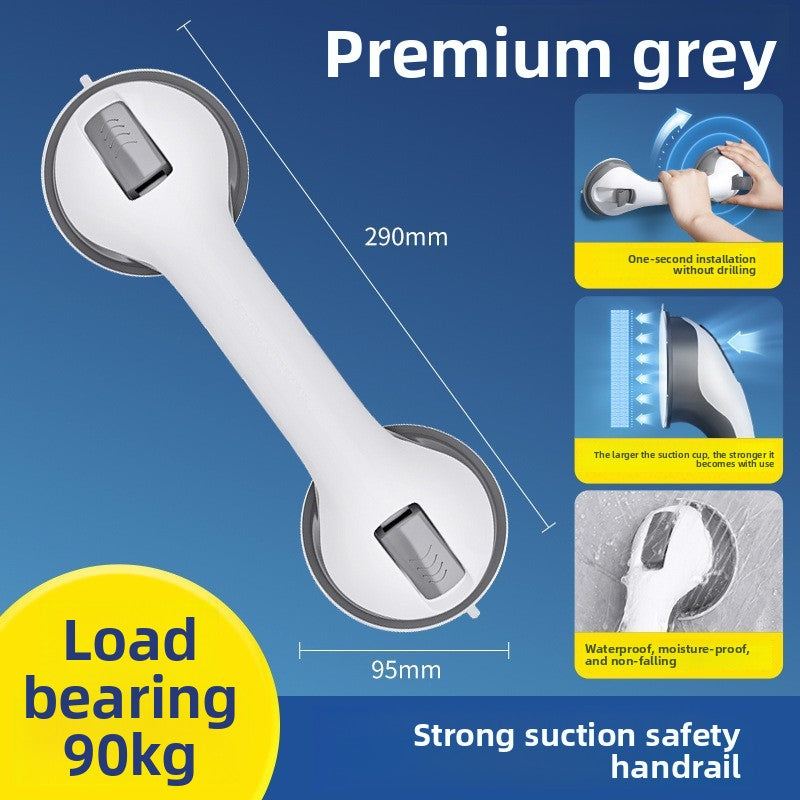 Multiple Select Society bathroom safety handles arranged, highlighting their compact and versatile design.