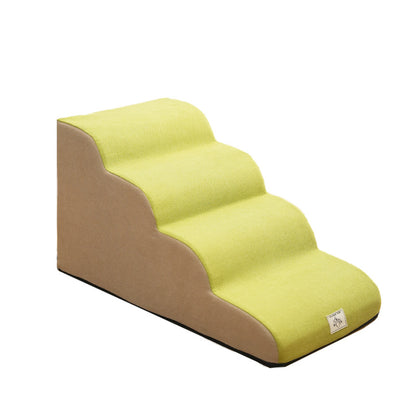 Side profile of the Select Society Pet Stairs, illustrating the multi-step design for comfortable pet ascent and descent.