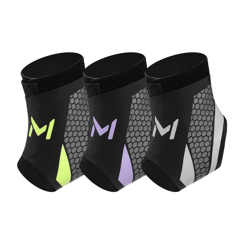 Detail shot of the Select Society Ankle Brace's reinforced stitching, emphasizing durable construction for fitness.