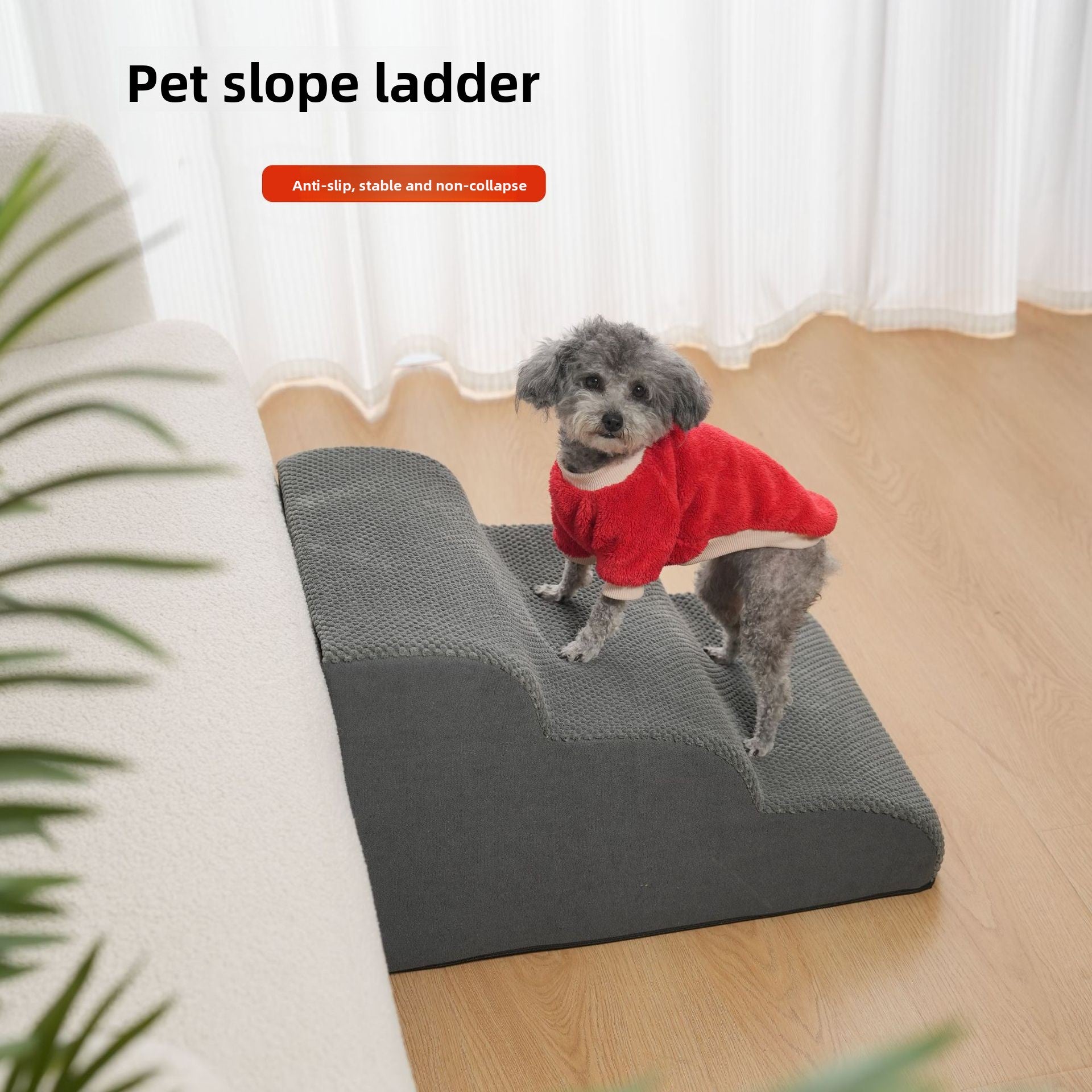 Select Society Pet Stairs with non-slip high-density foam, showcasing the durable, supportive design for pets.