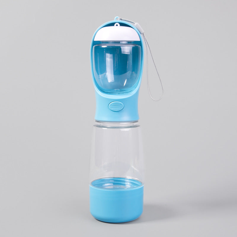 The Select Society Portable Pet Water Dispenser with its secure locking mechanism, preventing spills on the go.