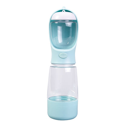 Detail view of the Select Society Pet Water Dispenser's waste bag storage compartment and included scoop.