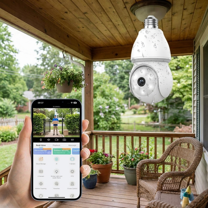 360° Bulb Surveillance Camera